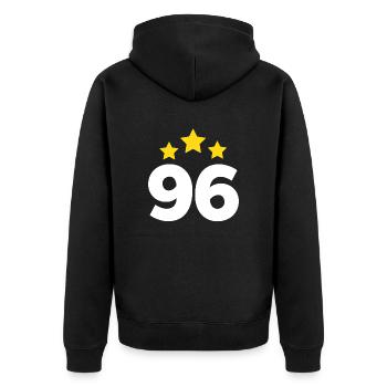96 Years Star - 96th Anniversary Gift - Unisex Premium Organic Zip Hoodie - black - Back - Nico (187cm)