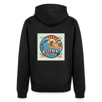 Surf paradise - Veste à capuche bio Premium Unisexe - noir - Dos - Nico (187cm)