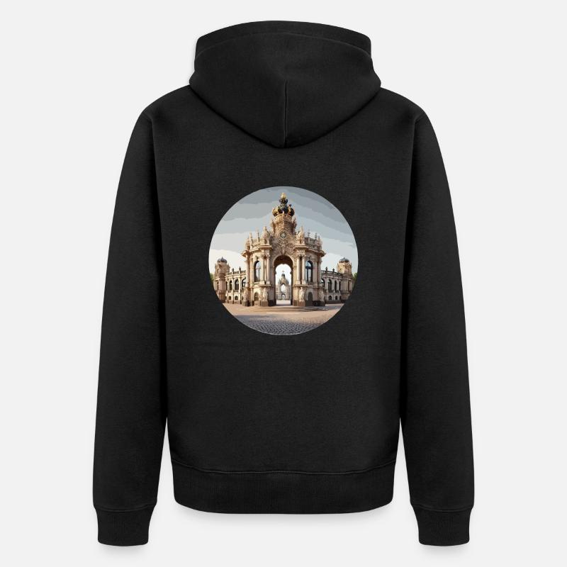 Zwinger Kronentor - Veste à capuche bio Premium Unisexe - noir