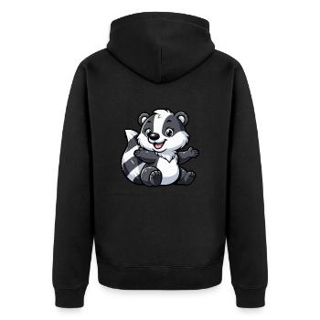 Enfant raton laveur - Veste à capuche bio Premium Unisexe - noir - Dos - Nico (187cm)