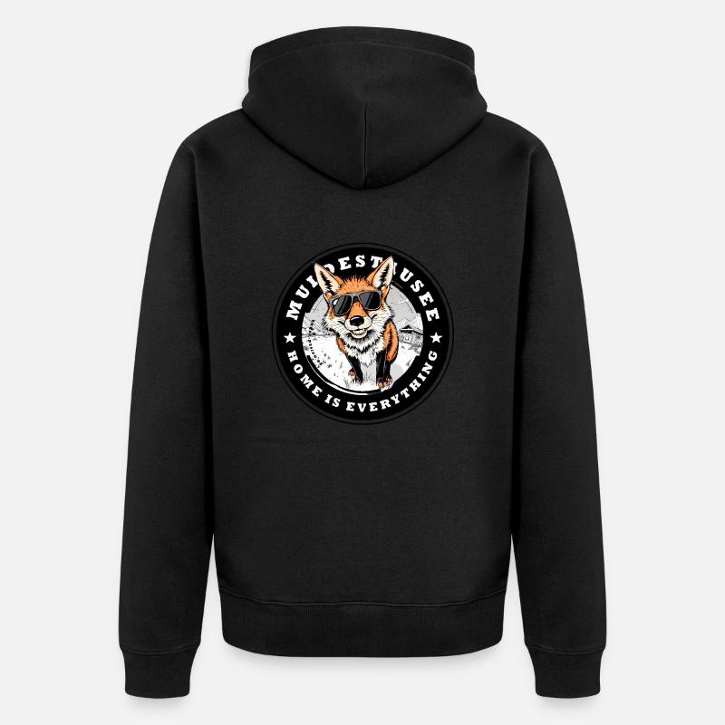 Muldesausee Fox – EnrolÉdition Design - Veste à capuche bio Premium Unisexe - noir