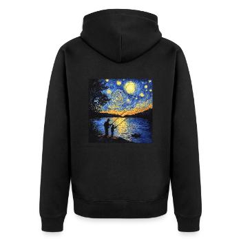 Pêcheur Van Gogh - Veste à capuche bio Premium Unisexe - noir - Dos - Nico (187cm)
