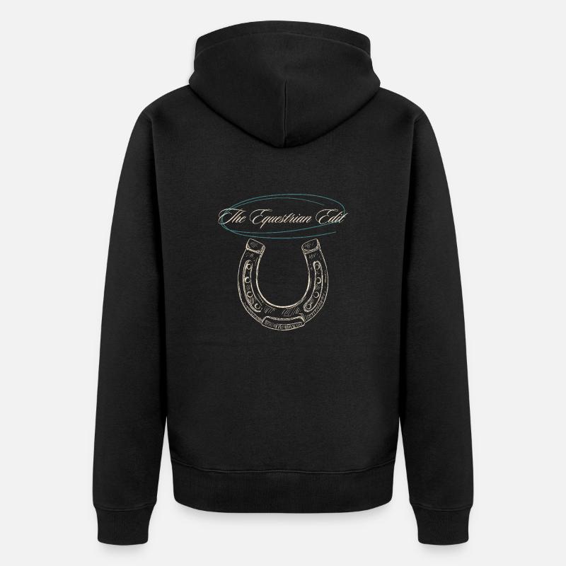 Fer à cheval L’Équitation Modifier - Veste à capuche bio Premium Unisexe - noir