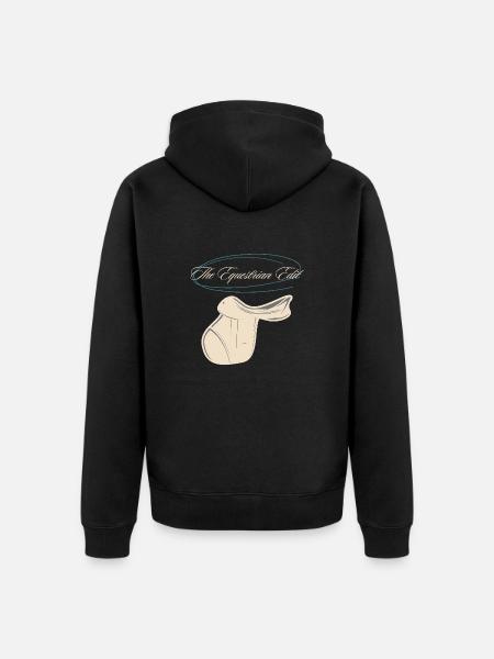 Pferdesattel The Equestrian Edit - Unisex Premium Bio Zip Hoodie - Schwarz