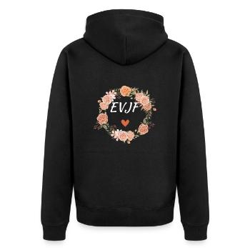 Evjf florale watercolor - assorti - Veste à capuche bio Premium Unisexe - noir - Dos - Nico (187cm)