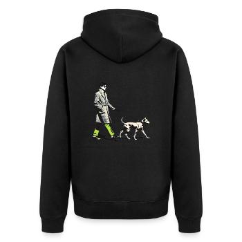 Promener le chien - Veste à capuche bio Premium Unisexe - noir - Dos - Nico (187cm)