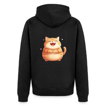 Feed Me Human, Cat lover shirt, Bags, Shirt, Tank - Unisex Premium Organic Zip Hoodie - black - Back - Nico (187cm)