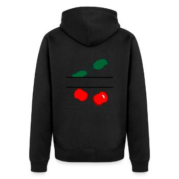Bannière cerise - Veste à capuche bio Premium Unisexe - noir - Dos - Nico (187cm)