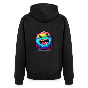 Petit monstre mignon - Veste à capuche bio Premium Unisexe - noir - Dos - Nico (187cm)