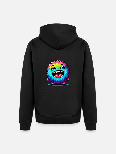 Kleines süsses Monster - Unisex Premium Bio Zip Hoodie - Schwarz