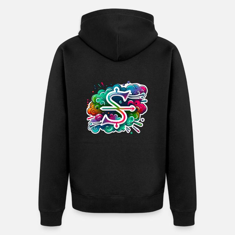 Zodiac Sagittarius - Unisex Premium Organic Zip Hoodie - black