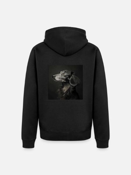 Black Animals - Old Dog - Unisex Premium Bio Zip Hoodie - Schwarz