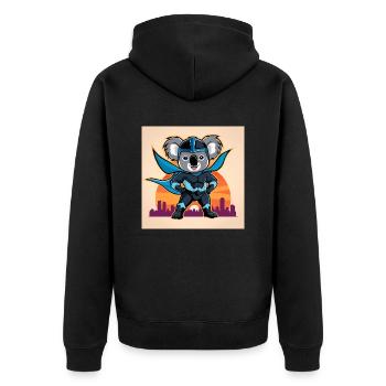 Super Koala - Veste à capuche bio Premium Unisexe - noir - Dos - Nico (187cm)