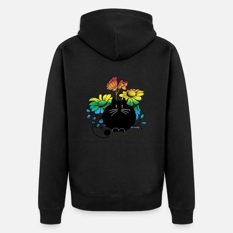 Chat - Veste à capuche bio Premium Unisexe - noir