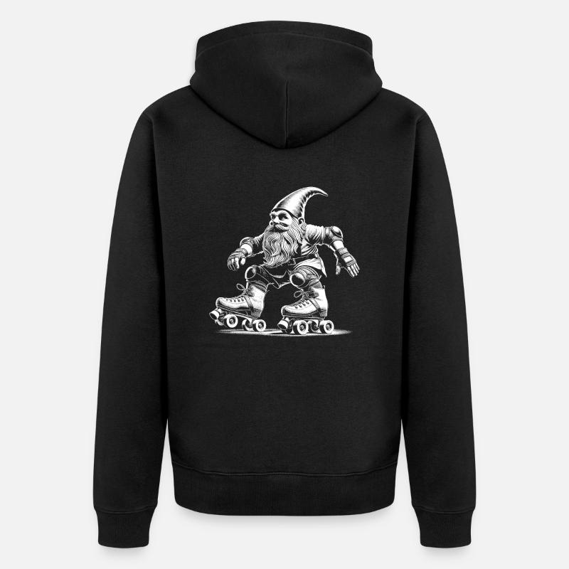 Rollschuhe - Unisex Premium Bio Zip Hoodie - Schwarz