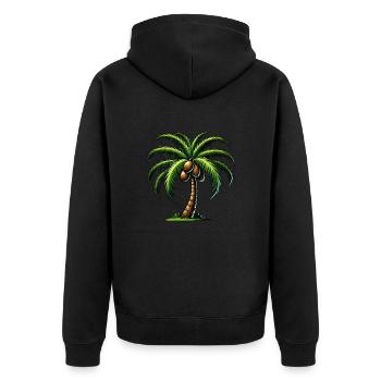 palmier - Veste à capuche bio Premium Unisexe - noir - Dos - Nico (187cm)
