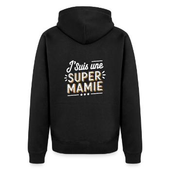 Je suis une Future Mamie d'enfer ! - Veste à capuche bio Premium Unisexe - noir - Dos - Nico (187cm)