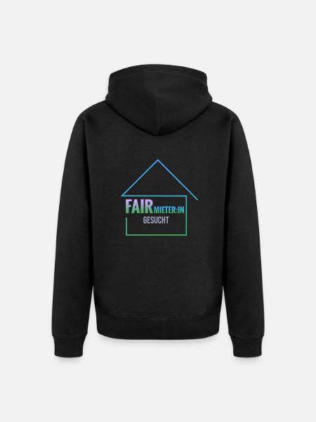 looking for fair tenant - Unisex Premium Organic Zip Hoodie - black