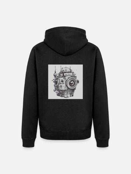 Berlin Planet - Unisex Premium Bio Zip Hoodie - Schwarz