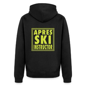 Conception de moniteur d’après-ski - Veste à capuche bio Premium Unisexe - noir - Dos - Nico (187cm)