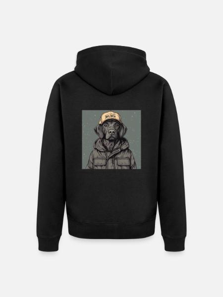 My friend Bo - Unisex Premium Bio Zip Hoodie - Schwarz