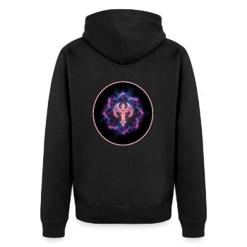 Symbole de la hache - Veste à capuche bio Premium Unisexe - noir - Dos - Nico (187cm)