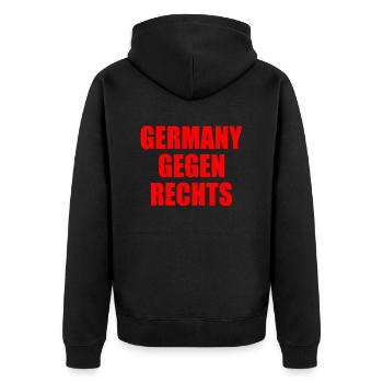 L’Allemagne contre la droite - Veste à capuche bio Premium Unisexe - noir - Dos - Nico (187cm)