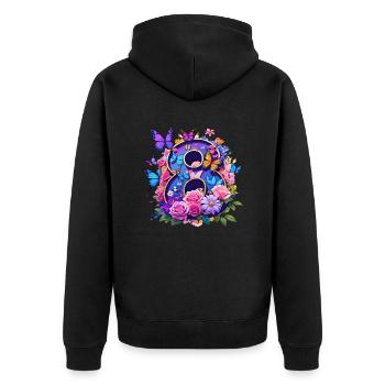 Women's Day 8 March Together for Strength & Freedom - Unisex Premium Organic Zip Hoodie - black - Back - Nico (187cm)