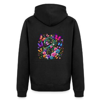 Women's Day 8 March Together for Strength & Freedom - Unisex Premium Organic Zip Hoodie - black - Back - Nico (187cm)