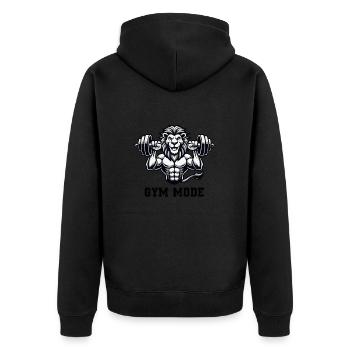 Lion Bodybuilder Animal - Veste à capuche bio Premium Unisexe - noir - Dos - Nico (187cm)