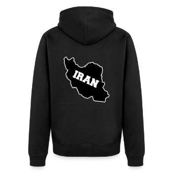 Iran - Veste à capuche bio Premium Unisexe - noir - Dos - Nico (187cm)