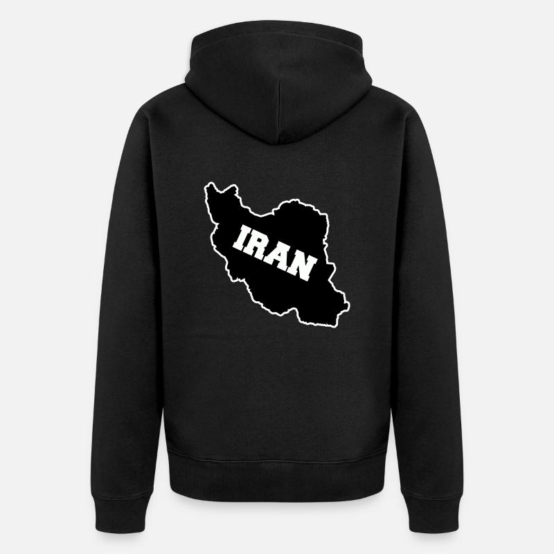 Iran - Veste à capuche bio Premium Unisexe - noir