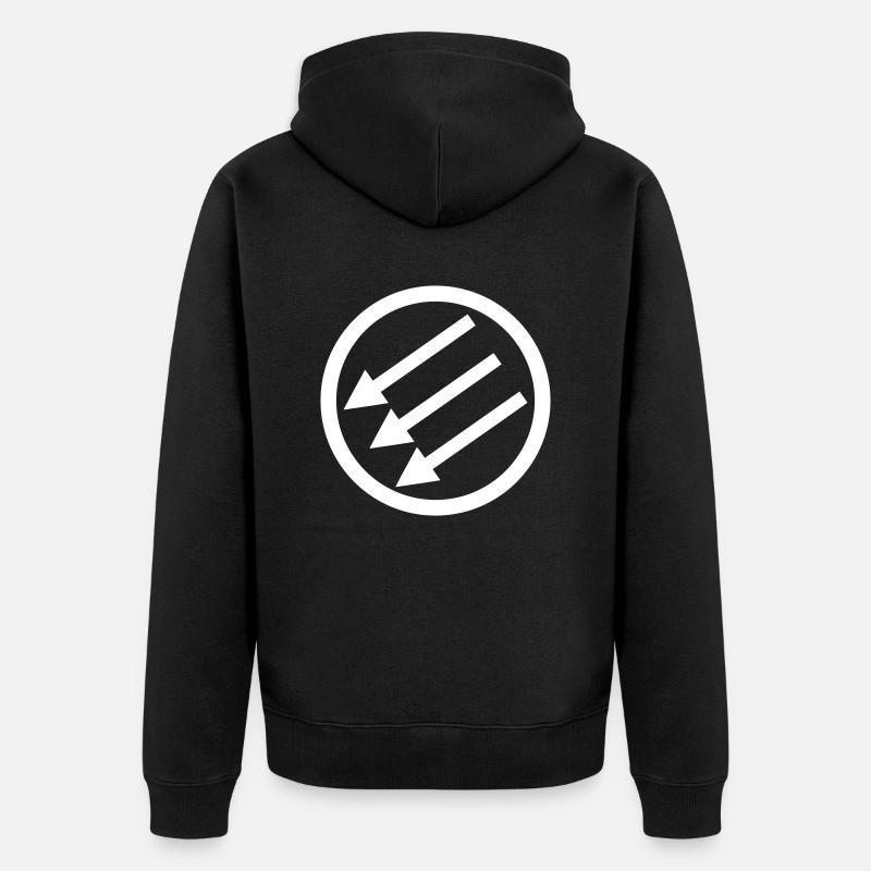 Järnfronten / Eiserne Front / Iron Front - Unisex Premium Bio Zip Hoodie - Schwarz