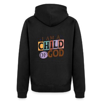 Enfant de Dieu - Veste à capuche bio Premium Unisexe - noir - Dos - Nico (187cm)