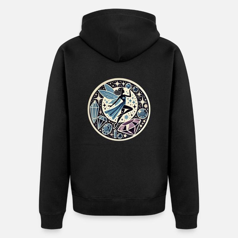 Fée des pierres précieuses - Veste à capuche bio Premium Unisexe - noir