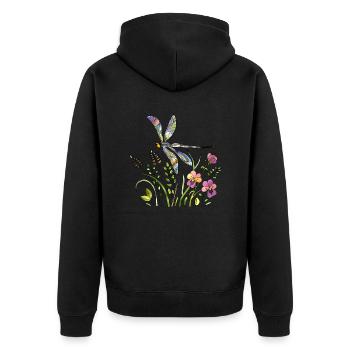 Libellule - Veste à capuche bio Premium Unisexe - noir - Dos - Nico (187cm)