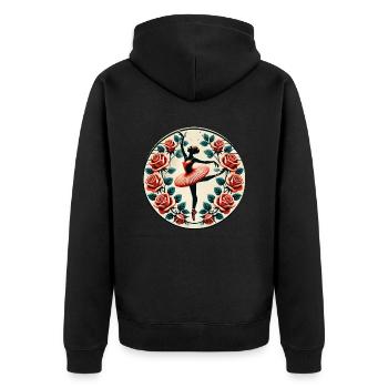 Ballerine - Veste à capuche bio Premium Unisexe - noir - Dos - Nico (187cm)