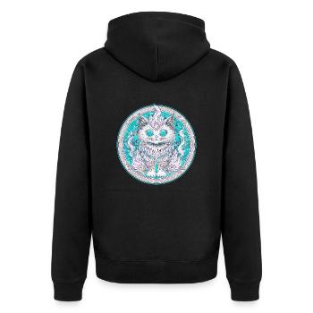 fantaisiste chat - Veste à capuche bio Premium Unisexe - noir - Dos - Nico (187cm)
