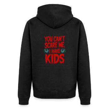 Tu ne peux pas me faire peur, j’ai des enfants - Veste à capuche bio Premium Unisexe - noir - Dos - Nico (187cm)