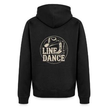 Line Dance Group Training My Dance Sport - Unisex Premium Organic Zip Hoodie - black - Back - Nico (187cm)