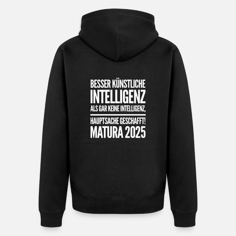 Spruch de maturité - Veste à capuche bio Premium Unisexe - noir