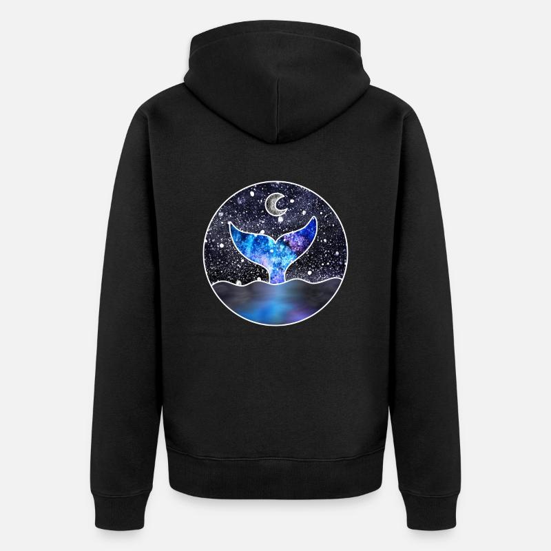 Queue de sirène cosmique - Veste à capuche bio Premium Unisexe - noir