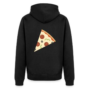 Tranche de pizza - Veste à capuche bio Premium Unisexe - noir - Dos - Nico (187cm)