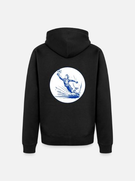 Goalkeeper (blue and white) - Unisex Premium Organic Zip Hoodie - black