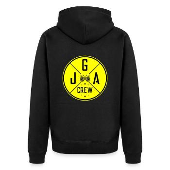 Jga Crew Bier Junggesellenabschied - Unisex Premium Bio Zip Hoodie - Schwarz - Hinten - Nico (187cm)