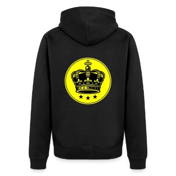 Symbole de la couronne - Veste à capuche bio Premium Unisexe - noir - Dos - Nico (187cm)