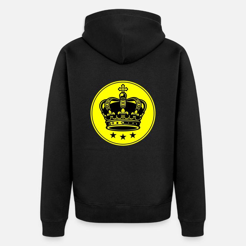 Symbole de la couronne - Veste à capuche bio Premium Unisexe - noir