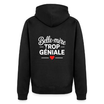 Belle-mère trop géniale - Veste à capuche bio Premium Unisexe - noir - Dos - Nico (187cm)