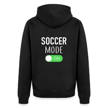 Mode Football activé - Fußball - Fussball - Veste à capuche bio Premium Unisexe - noir - Dos - Nico (187cm)