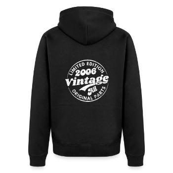 Limitierte Auflage 2006 Jahrgang alle Originalteile - Unisex Premium Bio Zip Hoodie - Schwarz - Hinten - Nico (187cm)